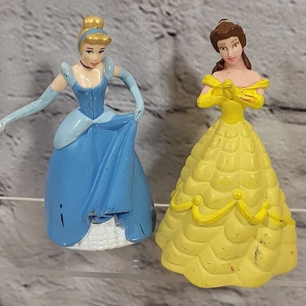 Disney Princess Figures Lot Belle Ariel Cinderella Sleeping Beauty Cake Toppers‎